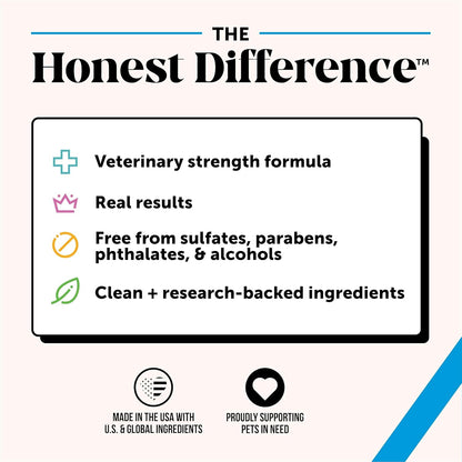 Pet Honesty Chlorhexidine Cat & Dog Seasonal Itch Relief Shampoo, for Allergies, Itching, Skin and Coat Supplement, Helps Shedding, Hot Spots, Deodorizing Dog Shampoo & Grooming Supplies,16Oz6