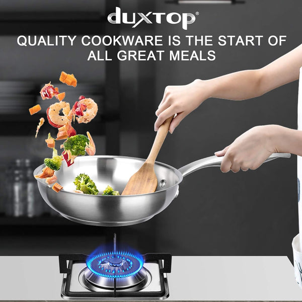 Stainless Steel Frying Pan, 8 Inch Induction Skillet | Eggs and Small Meals, Compact Size for Daily Cooking, Stay-Cool Handle7