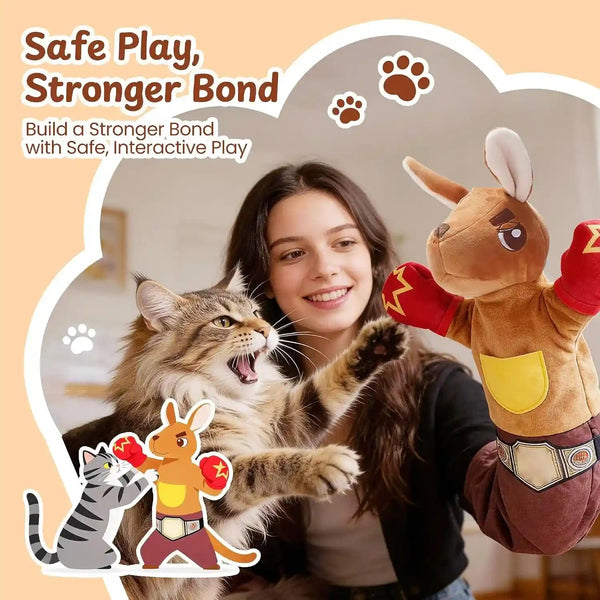 Cat Wrestling Glove, 22 Inch Cat Puppet Wrestler with 5 Catnip Pouches & 3 Layer Resistant Protection, Interactive Cat Toy with Treat Pocket for Boredom Relief & Mental Stimulation6