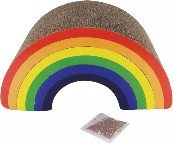 Turbo® by Coastal Rainbow Stack Cat Scratcher, Multi-Color, 12.75" L X 6.5" H X 8" W1