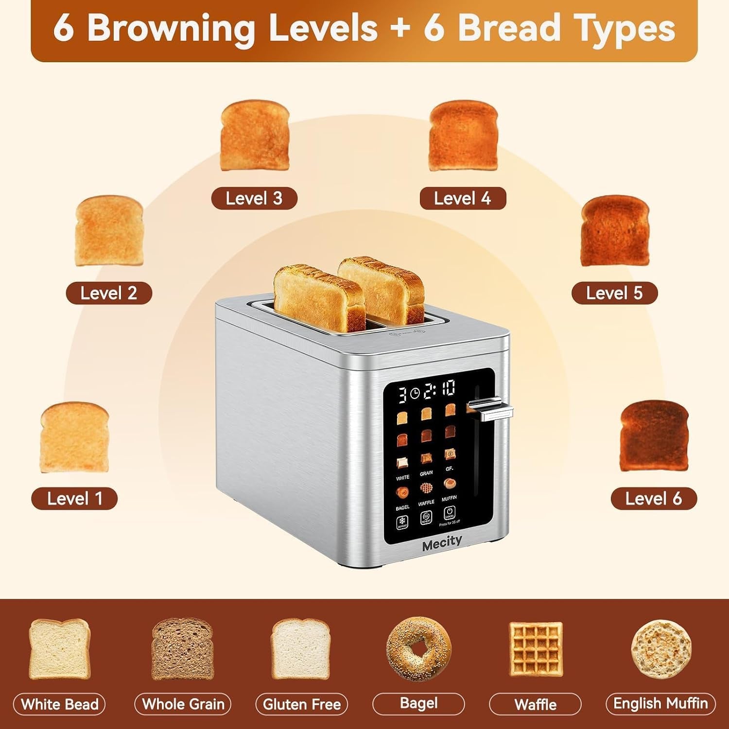 2-slice-toaster-smart-touchscreen-stainless-steel-wide-slot-toasters-defrost-reheat-memory-function-auto-shutoff-digital-electric-bread-toaster-for-bagel-muffin-waffle-120v