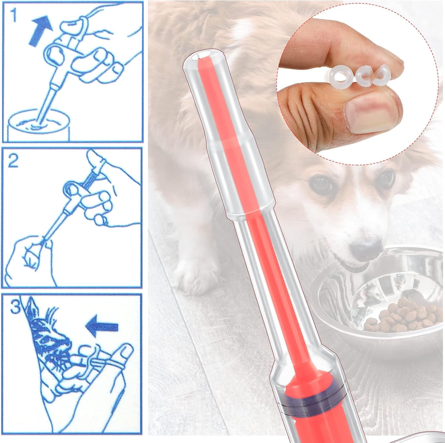 2-pcs-pet-pill-plunger-popper-for-small-cats-dogs-red