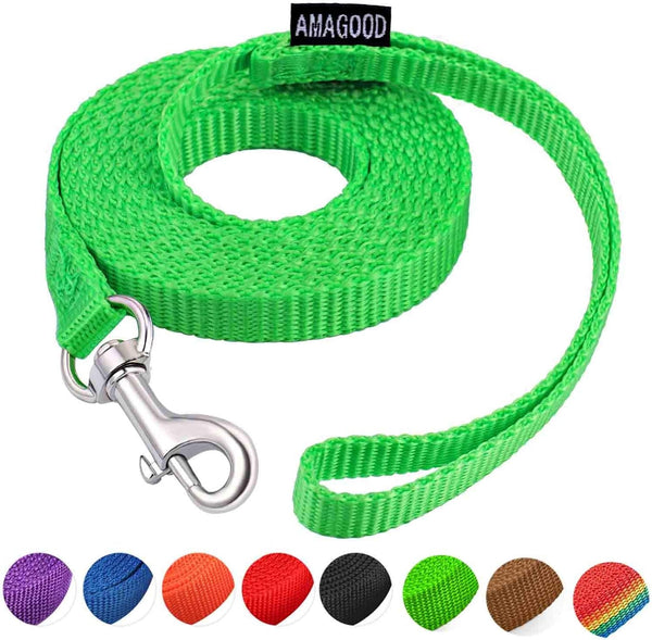 AMAGOOD 6 FT Puppy/Leash, Strong Traditional Style with Easy to Use Collar Hook, Great for Small, Medium and Large Dogs (5/8In X 6 Ft, Purple)71