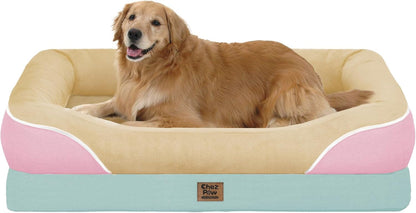 Chez Paw Waterproof Orthopedic XL Dog Bed for Large and Extra Large Dogs | Egg Crate Foam, 4-Sided Bolster Support, Waterproof Liner, Non-Slip Bottom, Machine Washable Cover, 42 X 30 Inch41