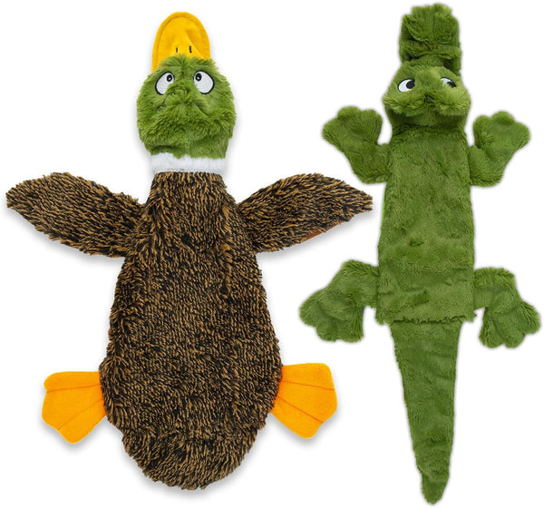Best Pet Supplies Squeaky Dog Toys with Soft Durable Fabric for Small, Medium and Large Pets Interactive Toy for Indoor Play, Supports Active Biting and Play - 1Wild Duck, Small7