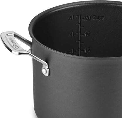 N61-11 Nonstick Hard-Anodized Nesting Cookware Set, 11 Piece, Black6