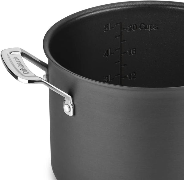 N61-11 Nonstick Hard-Anodized Nesting Cookware Set, 11 Piece, Black6