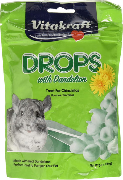 Vitakraft (2 Pack) Dandelion Drops for Chinchillas (5.3 Ounces per Pack)1