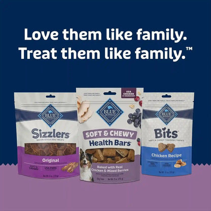 Blue Buffalo Soft & Chewy Health Bars, Baked with Real Chicken & Mixed Berries, Natural Dog Treats Enhanced with Vitamins and Minerals, 9 Oz. Bag9