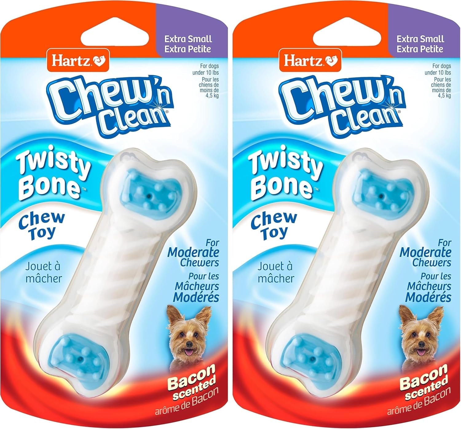 hartz-chew-n-clean-twisty-bone-dog-chew-toy-bacon-scented-for-moderate-chewers-extra-small