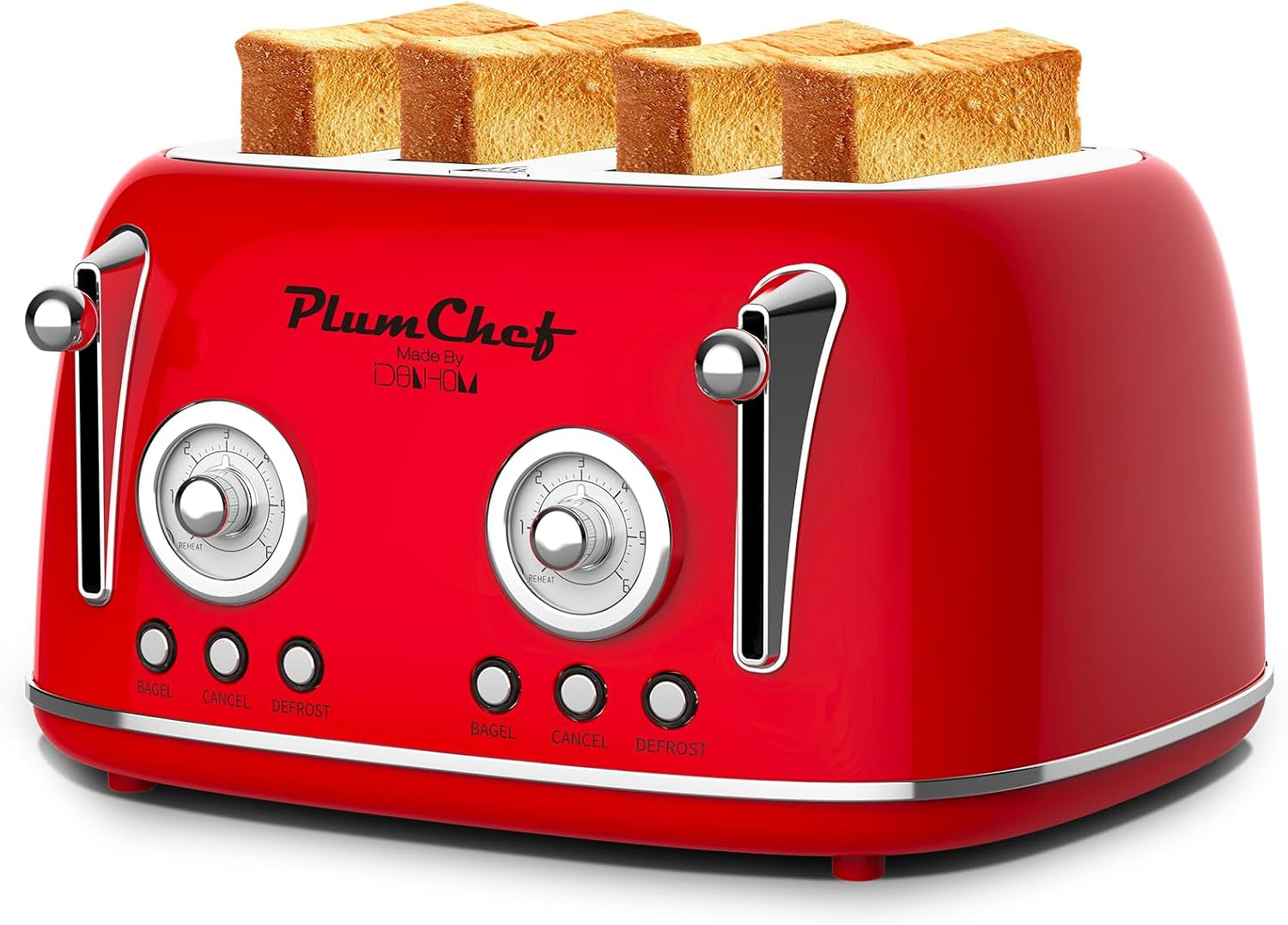 4-slice-extra-wide-long-slot-toaster-removable-crumb-tray-adjustable-browning-control-bagel-defrost-reheat-function-retro-red
