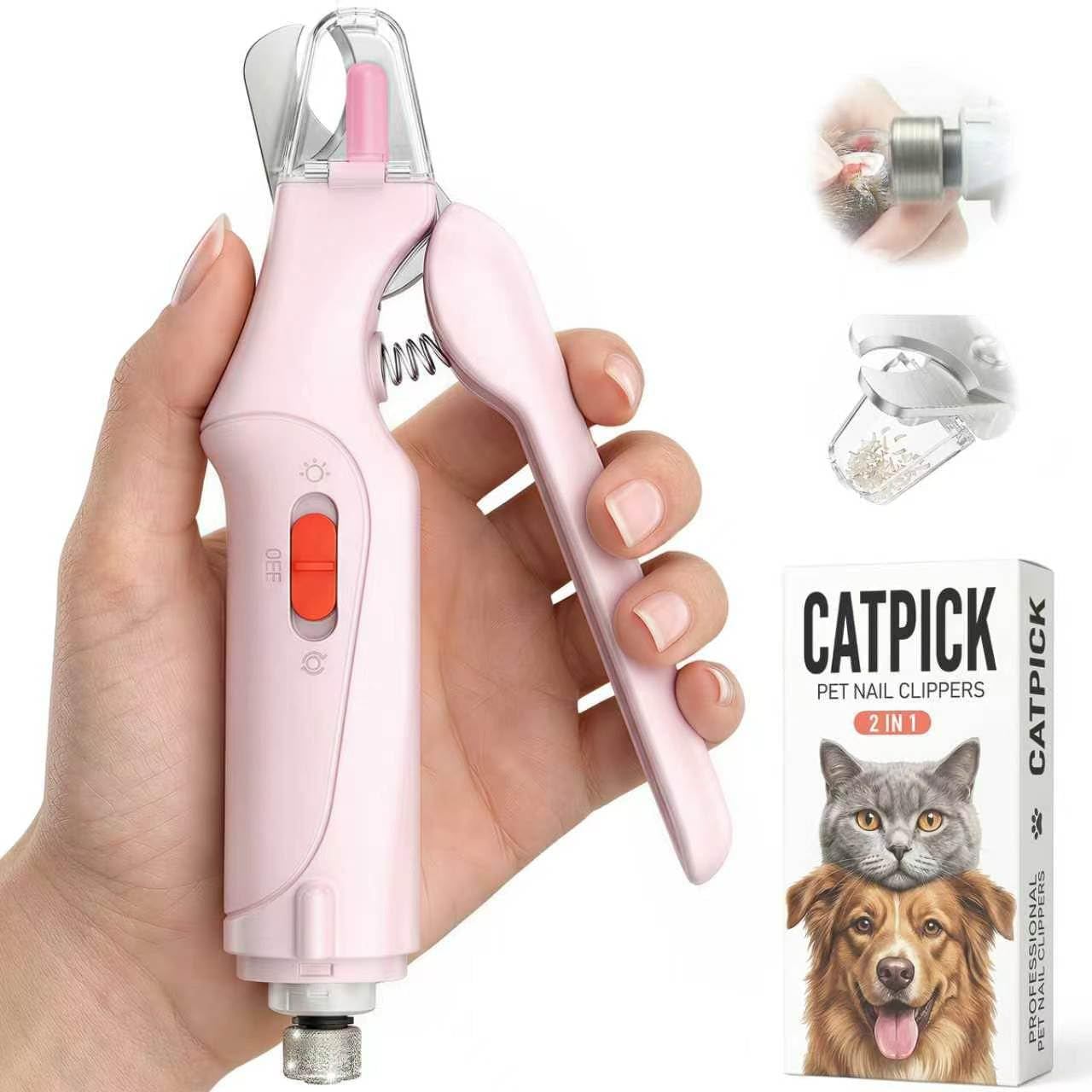 catpick-2-in-1-cat-nail-clippers-dog-nail-clippers-trimmers-for-large-medium-small-dogs-cats-claw-trimmer-quick-sensor-and-safety-guard-usb-rechargeable-with-2-led-lights-dogs-nail-trimmer