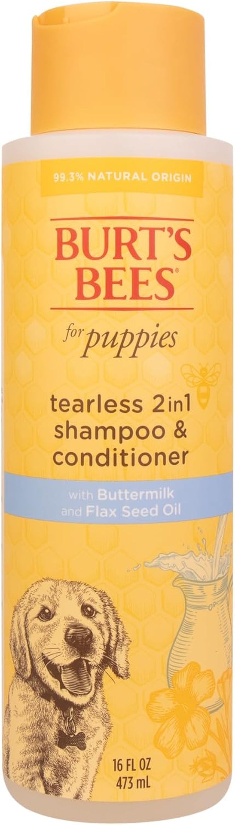 burt-s-bees-for-pets-tear-free-puppy-shampoo-conditioner-with-buttermilk-2-in-1-gentle-dog-shampoo-for-puppies-cleans-and-conditions-sensitive-skin-16-fl-oz-gentle-2-in-1-formula-cleans-and-conditions-sensitive-puppy-skin-and-coat-tearless-for-easy-bath-time