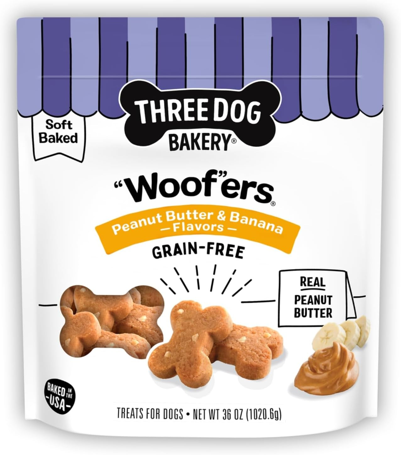 three-dog-bakery-woofers-peanut-butter-banana-dog-treats-36-oz-bag-grain-free-soft-baked-dog-treats