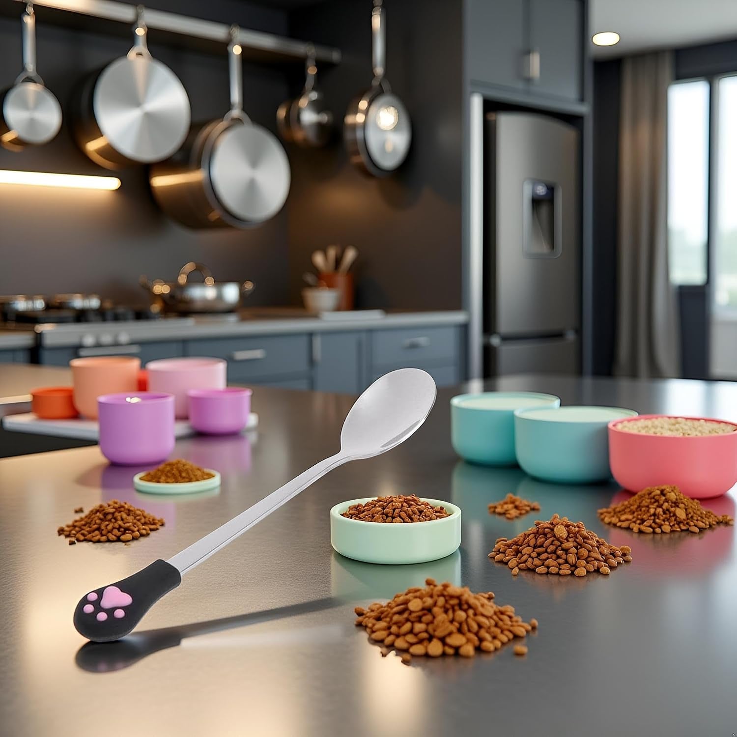 silver-pet-food-spoon-stainless-steel-spoon-anti-slip-silicone-handle-can-cute-for-pets-dogs-food-storage-feeding-and-watering-supplies