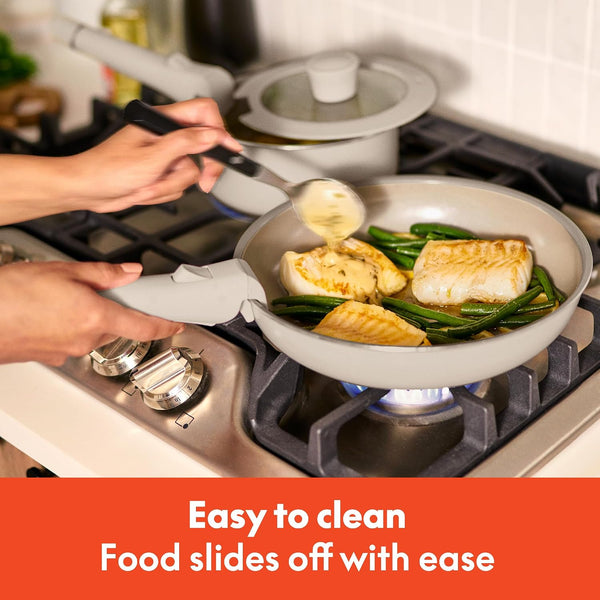 8 Piece Removable Handle Evergood™ Non-Toxic Cookware Set, Oatmilk6