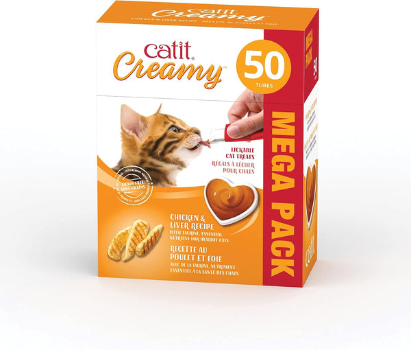 Catit Creamy Lickable Cat Treat – Hydrating and Healthy Treat for Cats of All Ages - Assortment, 72-Pack12