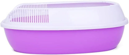 Dog Potty Training Toilet ﻿ Semi-Enclosed Cat Toilet Sand Basin Deodorizing Poop Supplies Super Extra Large Litter Box(Pink)6