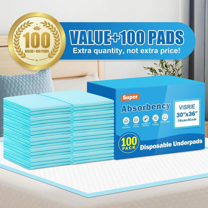VISRIE 100 Pack Puppy Pads- 30"X36", Extra Large Pee Pads for Dogs | Super Absorbent & Leak-Proof Dog Training Pads, Quick-Dry XXL Piddle Pad and Potty Pads for Dogs, Puppies, Doggie7