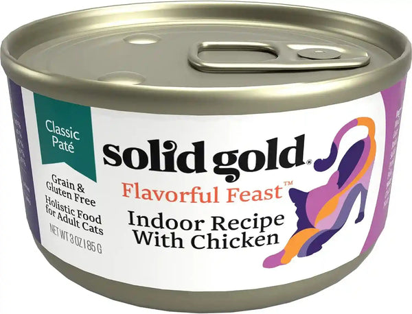 Solid Gold Wet Cat Food Pate for Indoor Cats - Healthy Canned Cat Food Pate W/Real Chicken, Omega Fatty Acids, Vitamins & Minerals - Grain Free & Gluten Free Can Meals for Cats & Kittens - 24Ct/3Oz4