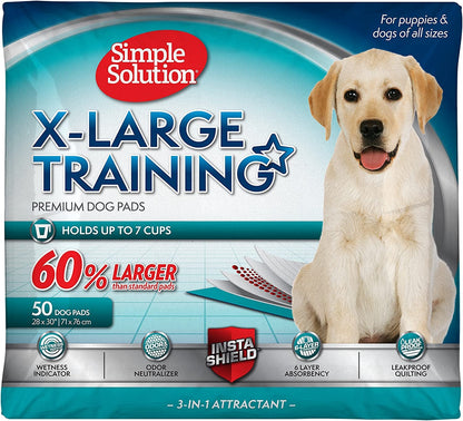 Simple Solution XL Pee Pads for Dogs, Leak Proof Dog Pads, 28X30, 100 Count | Dog Training Pads, Puppy Potty Training, Housebreaking, Disposable Pee Pads, Floor Protection, Indoor Potty, Puppy Essentials1