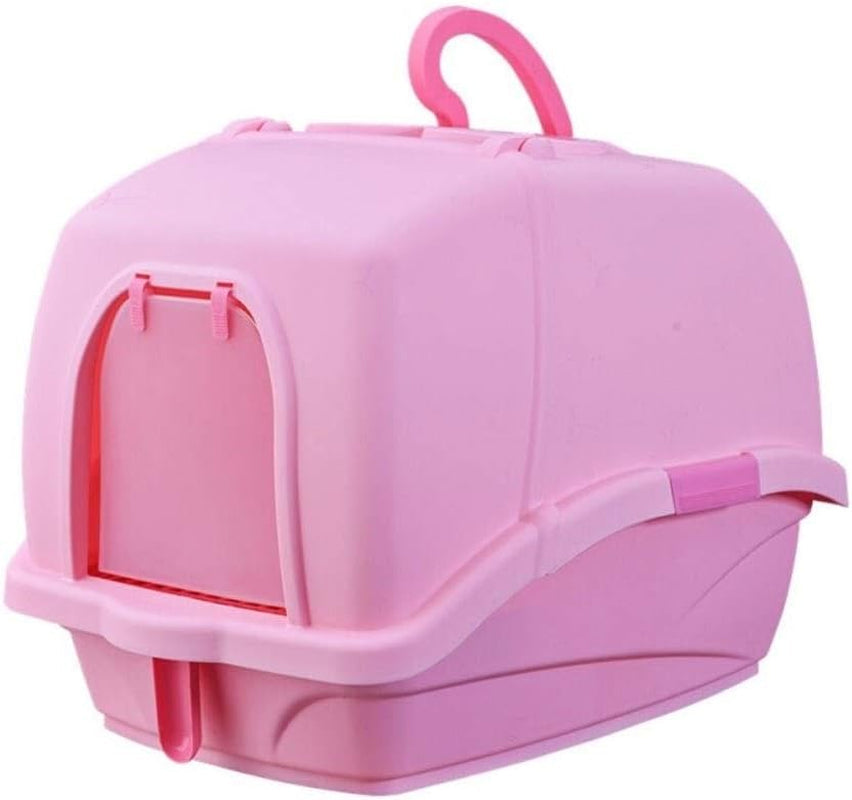 dog-potty-training-toilet-cat-litter-basin-fully-enclosed-shovel-box-luxury-xl-splash-toilet-potty-pet-suppliespink