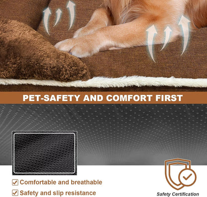 Heated Pet Bed for Cat & Puppy, 20×20In Dog Beds with Memory Foam Pet Bed, Nine Gears Smart Switch Dog Sofa with Timer, Washable Removable Cotton Sleeve, Soft and Comfortable8