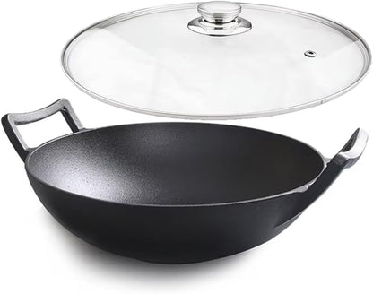 Cast Iron Wok with Lid (Wok with Lid 12 Inch) | Cast Iron Wok1