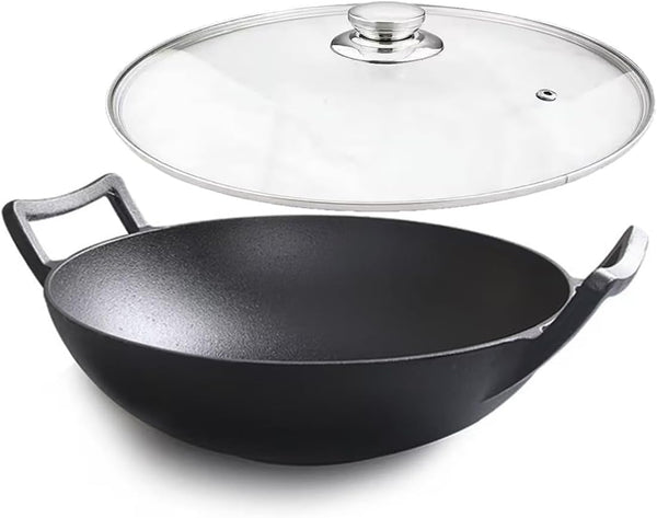 Cast Iron Wok with Lid (Wok with Lid 12 Inch) | Cast Iron Wok1