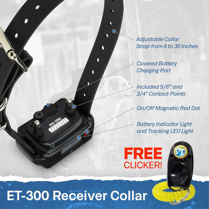 Educator ET-300 Mini E Collar for Dog Training with Remote - 1/2 Mile Range, Waterproof, 100 Blunt Stimulation Levels, Tone or Vibration Mode, Night Light Tracking for Small, Medium & Large Dogs5