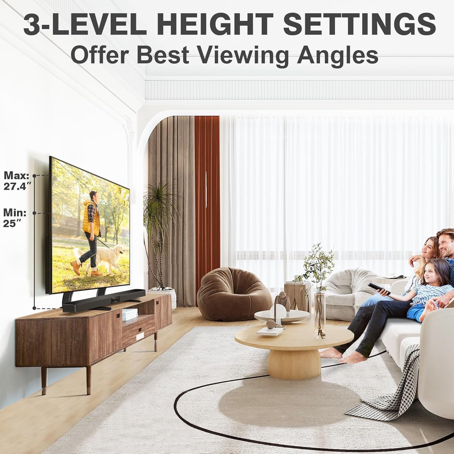 tavr-universal-table-top-tv-stand-for-27-65-inch-tvs-holds-up-to-88-lbs-height-adjustable-tv-legs-strong-tv-base-max-vesa-800x500mm-black