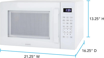 Microwave Oven 1000-Watts Countertop Compact with 9 Pre-Set Cooking Settings, Speed Defrost & by Weight, Electronic Control Panel and Glass Turntable, 1.5-Cu.Ft., White7