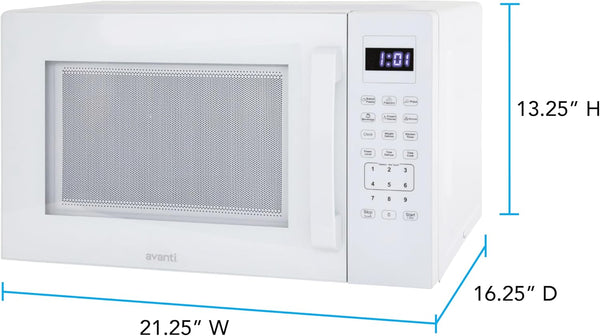 Microwave Oven 1000-Watts Countertop Compact with 9 Pre-Set Cooking Settings, Speed Defrost & by Weight, Electronic Control Panel and Glass Turntable, 1.5-Cu.Ft., White7