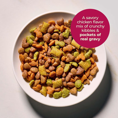 Meow Mix Gravy Bursts Dry Cat Food, 3 Lb Bag | Crunchy Cat Kibble, Gravy Filled Pieces, 100% Complete & Balanced Nutrition for Adult Cats, High Quality Protein5