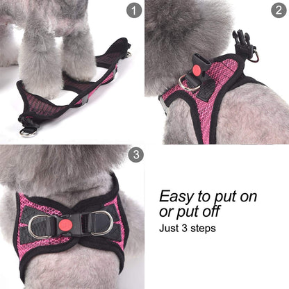 Dog Harness Step-In Breathable Puppy Cat Dog Vest Harnesses for Small Medium Dogs5