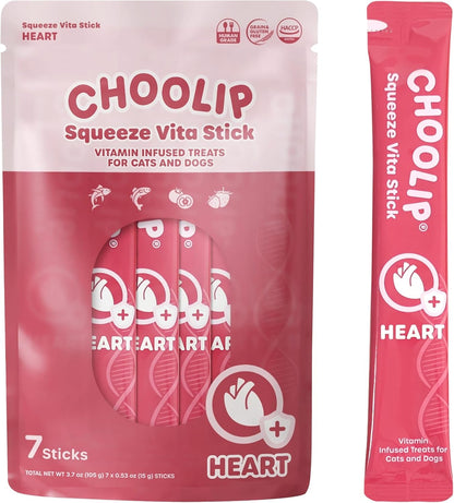 Choolip Squeeze Vita Stick Lickable Cat and Dog Treats, 7-Count Kidney Support, Tuna and Pollack with Pumpkin, Blueberry and Omega-3, Grain-Free, Vet-Formulated11