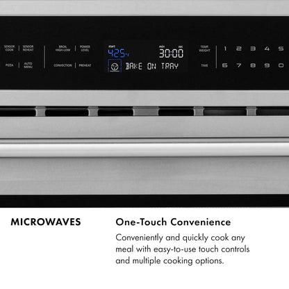ZLINE 24" 1.2 Cu. Ft. Built-In Microwave Drawer in Black Stainless Steel6