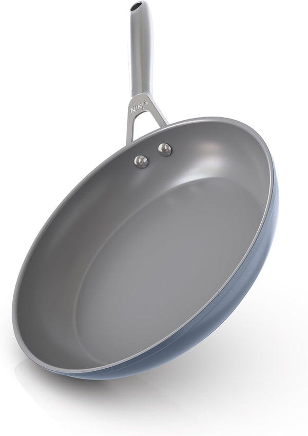 Ninja® Ceramic Pro 10.25" Fry Pan, Pfas-Free, Midnight Blue, CW30026MM | Titanium-Infused Ceramic, 10-Year Nonstick Guarantee. No Lead, Cadmium. All Stovetops & Induction Compatible. Broil to 550°F.1