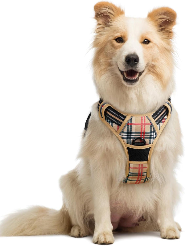 Rabbitgoo Dog Harness, No Pull for Large Dogs with 2 Leash Clips, Pet Vest | No Choke with Handle, Adjustable Soft Padded, Reflective, Easy Control for Walking, Black, Large152