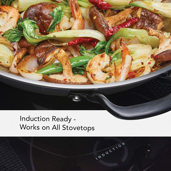Kitchenaid 5-Ply Clad Stainless Steel Induction Wok Pan, 15-Inch, Polished Stainless Steel4