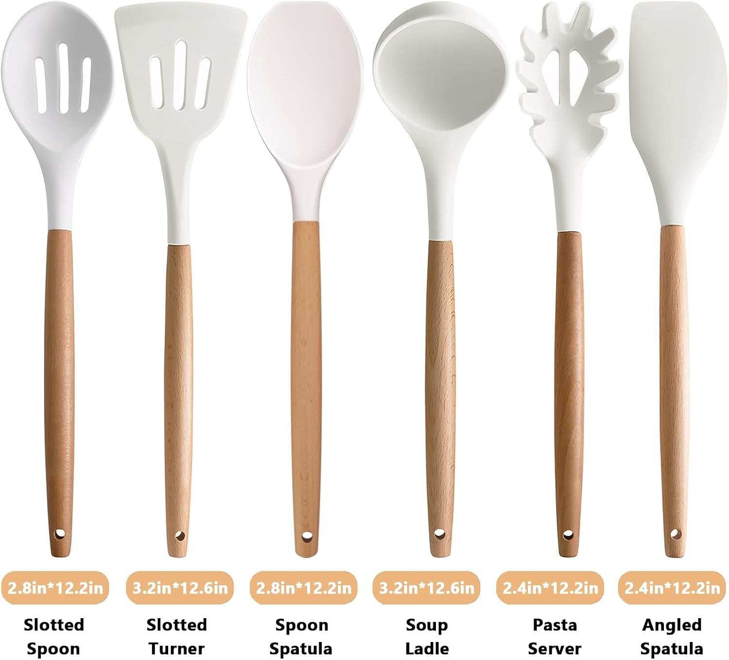 kitchen-cooking-utensils-set-6pcs-non-stick-silicone-kitchen-utensils-spatula-spoon-turner-ladle-pasta-server-heat-resistant-wooden-handle-silicone-cooking-gadgets-sets-for-cookware-baking