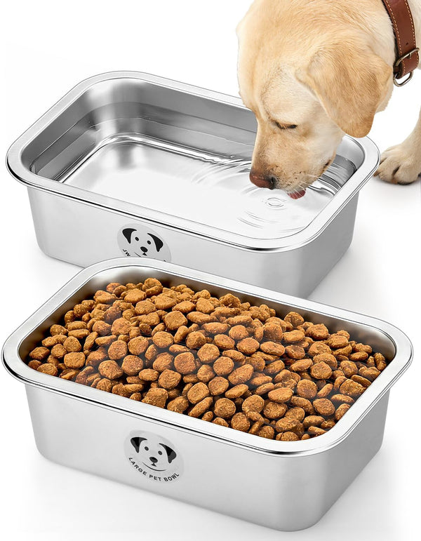 Stainless Steel Dog Bowls for Large Dogs, High Capacity Metal Dog Food Bowls, Food and Water Bowl for Larges, X-Large, and Big Dogs 1.25 Gallons11
