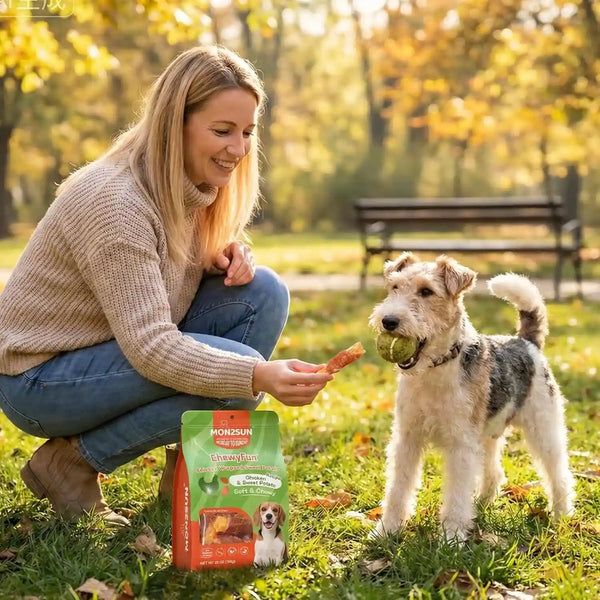MON2SUN Dog Treats, Rawhide-Free Chicken Wrapped Sweet Potato, 25 Oz | Rawhide-Free, Soft & Chewy, Great for Training, No Artificial Colors, for All Breeds10