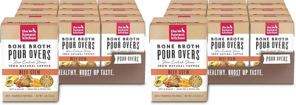 The Honest Kitchen Human Grade Bone Broth POUR OVERS Wet Toppers for Dogs (12 Pack), 5.5 Oz - Beef Stew9