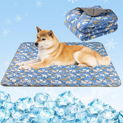 Dog Cooling Mat, Cat Self Cool Ice Pads,Lightweight Pet Cooling Pad Blanket Bed Cover,Puppies Summer Cool Tech Fabric,Washable Dog Sleeping Mat for Home & Outdoor,Keep Cool for Pets10