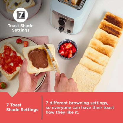 BLACK+DECKER 2-Slice Toaster with Extra-Wide Slots, Surf Spray | Extra-Wide Toaster with 7 Shade Settings, Bagel Mode, Frozen Function and Removable Crumb Tray.3