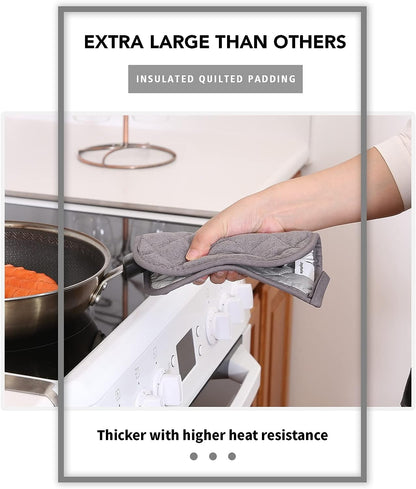 4 Pack Pot Holders for Kitchen Clearance | Hot Pads for Kitchen, Countertops, Oven Pot Holders Bulk, Potholders Sets for Kitchens Heat Resistant, Grey4
