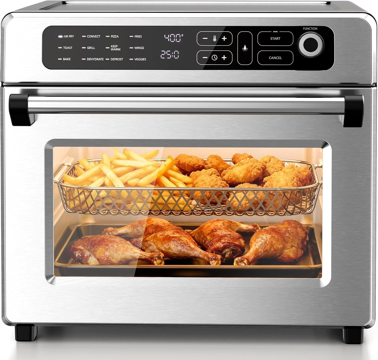 25qt-air-fryer-toaster-oven-combo-12-in-1-stainless-steel-silver-non-toxic-countertop-convection-oven-with-coating-free-interior-1700w-70-450-f-fits-a-whole-chicken-or-12-inch-pizza
