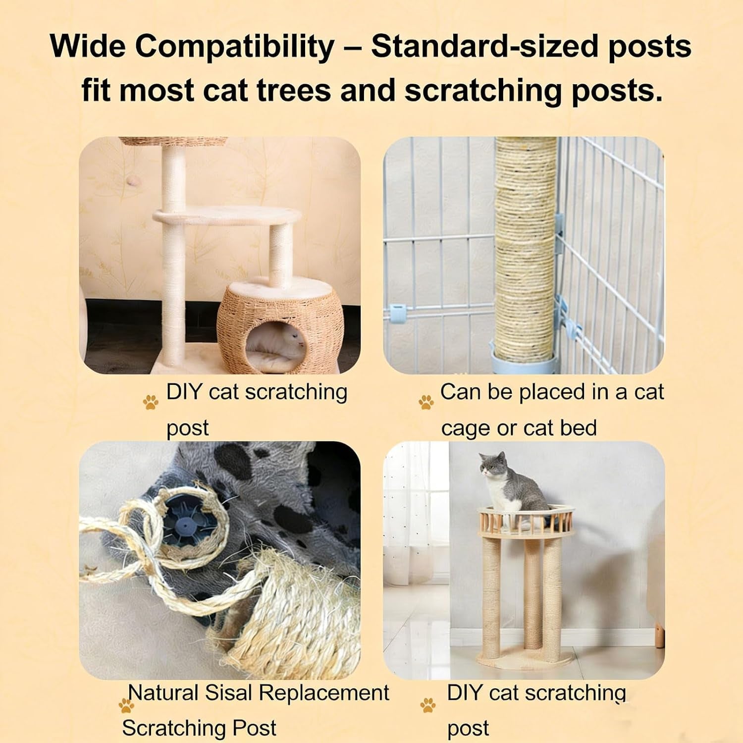 4-pcs-m8-cat-scratching-post-replacement-15-7inch-sisal-pole-cat-tree-replacement-post-with-screws-diy-scratcher-scratching-post-replacement-pad-crafts-gardening-hammock-home-decorating
