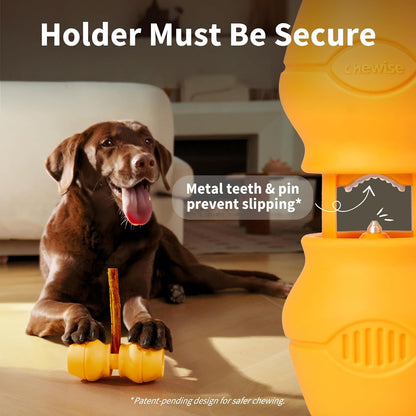 Petclan Chewise Bully Stick Holder for Dogs, Metal Teeth Dog Chew Holder | Prevents Choking, Fits Most Dogs, Bully Sticks & Most Chews, Metal Teeth Grip to the Last Inch, Bpa-Free, Dishwasher Safe2